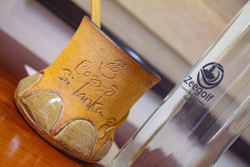 Tea in a hand-thrown clay cup